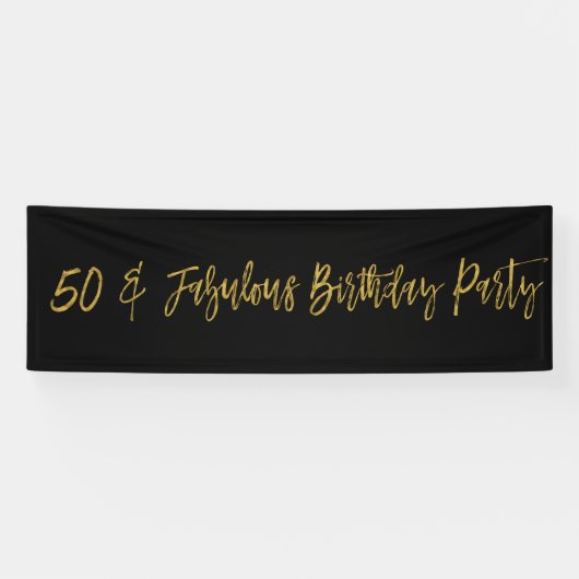 50 und Fabulous Birthday Banner (Horizontal)