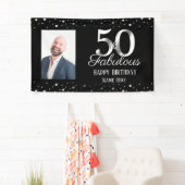 50 und Fabulous Birthday Confetti Foto Banner (Insitu)