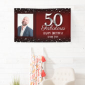 50 und Fabulous Birthday Confetti Foto Banner (Insitu)