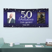 50 und Fabulous Birthday Confetti Foto Banner (Messe)