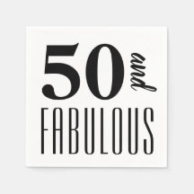 50 und Fabulous | Birthday Party Paper Napkin