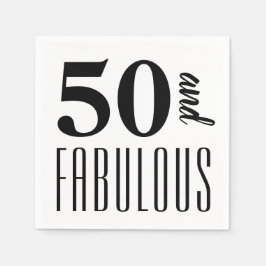 50 und Fabulous | Birthday Party Paper Napkin Serviette