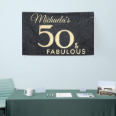 50 und fabulous Black Gold 50 Geburtstag Banner (Messeveranstaltung)