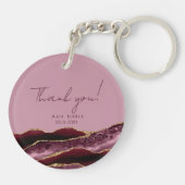 50 und Fabulous Burgundy Pink Vielen Dank Schlüsselanhänger (Rückseite)