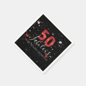 50 und Fabulous | Casino Vegas Birthday Serviette (Ecke)