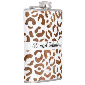 50 und Fabulous Cheetah Print Abstrakt Flachmann (Rechts)