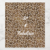50 und Fabulous Cheetah Print Weinetikett (Einzelnes Label)