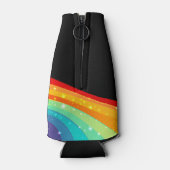 50 und Fabulous Chic Custom Rainbow Birthday Party Flaschenkühler (Rückseite)