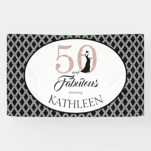 50 und Fabulous Custom 50. Geburtstag Banner