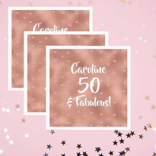 50 und Fabulous Custom Birthday Serviette