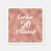 50 und Fabulous Custom Birthday Serviette (Vorderseite)