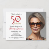 50 und Fabulous Customizable Einladung (Vorderseite)