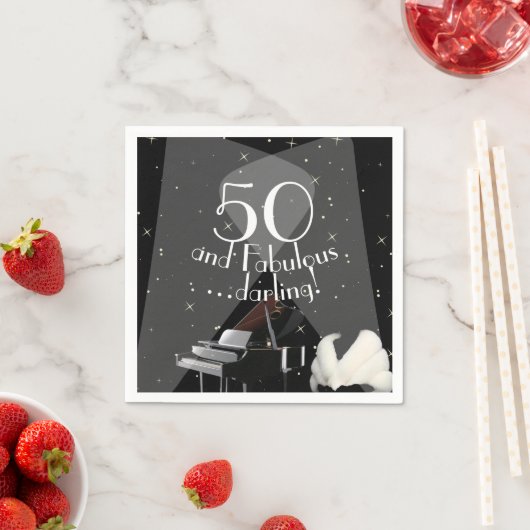 50 und Fabulous Darling Serviette (Beispiel)