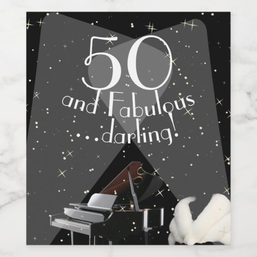 50 und Fabulous Darling Weinetikett (Einzelnes Label)
