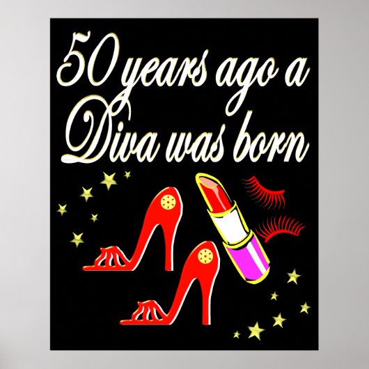 50 UND FABULOUS DIVA-DESIGN POSTER (Vorne)