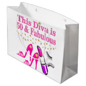 50 UND FABULOUS DIVA GROßE GESCHENKTÜTE (Rückseite Schrägansicht)