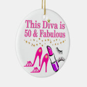 50 UND FABULOUS DIVA KERAMIKORNAMENT (Rechts)