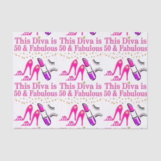 50 UND FABULOUS DIVA SEIDENPAPIER (Vorderseite)