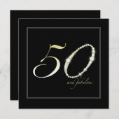 50 und Fabulous Einladung (Vorne/Hinten)