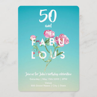 50 und FABULOUS | Einladung zum Geburtstag