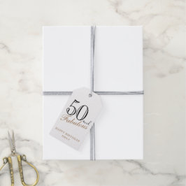 50 und fabulous Elegant Script 50. Geburtstag Geschenkanhänger