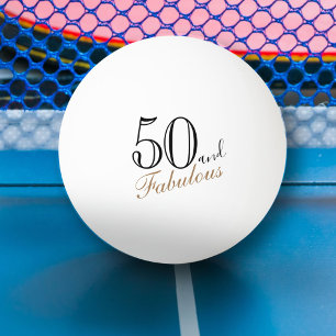 50 und fabulous Elegant Script 50. Geburtstag Tischtennisball