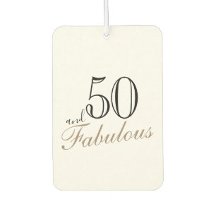 50 und Fabulous Elegant Script Geburtstag Foto Autolufterfrischer