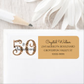 50 UND FABULOUS Elegante Kupfer-Gold-Rücksendeadre (Insitu)