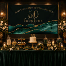 50 und Fabulous Emerald Green Agate 50. Geburtstag