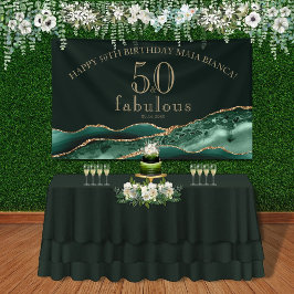 50 und Fabulous Emerald Green Agate 50. Geburtstag Banner