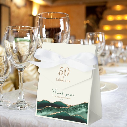 50 und Fabulous Emerald Green Gold Agate Vielen Da Geschenkschachtel
