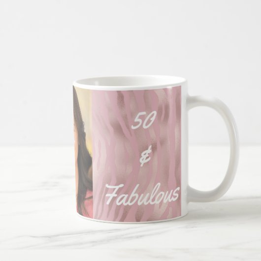 50 und Fabulous Foto Pink Zebra Kaffeetasse (Rechts)
