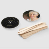 50 und Fabulous Foto schwarz und gold Fächer (Non-assembled)