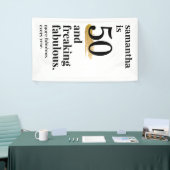 50 und fabulous Funny Modern Bday Party Banner (Messeveranstaltung)