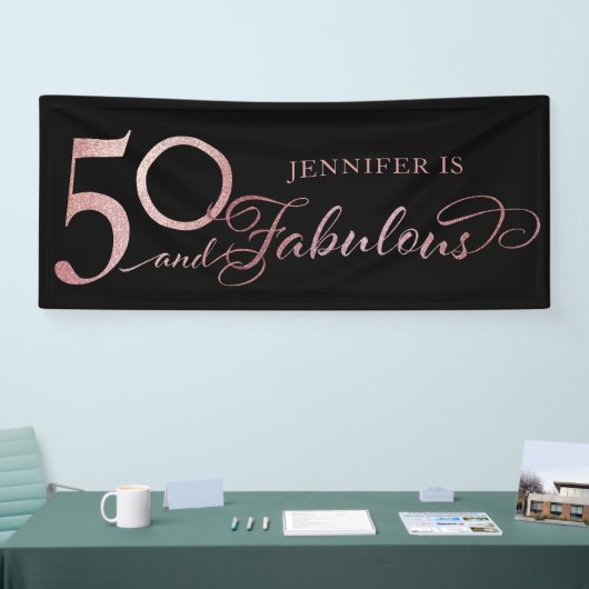 50 und Fabulous Geburtstag Banner (Messe)