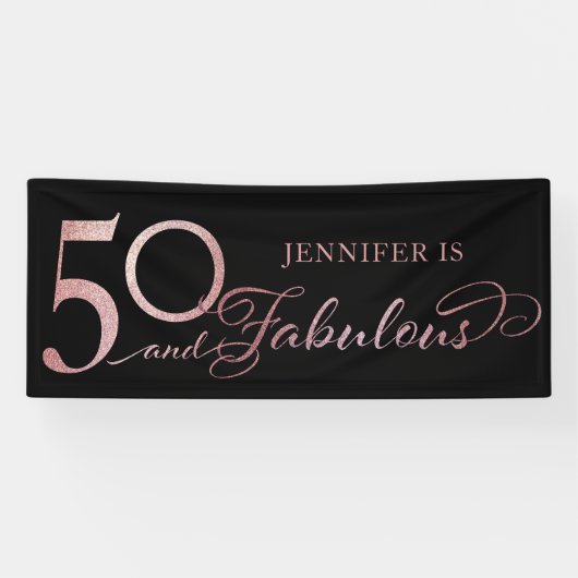 50 und Fabulous Geburtstag Banner (Horizontal)