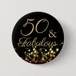 50 und Fabulous Geburtstag Button