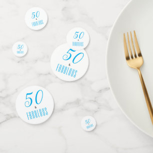 50. und Fabulous Geburtstag Confetti Konfetti