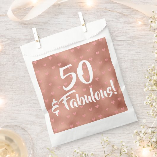 50 und Fabulous Geburtstag Geschenktütchen (Ausgeschnitten)