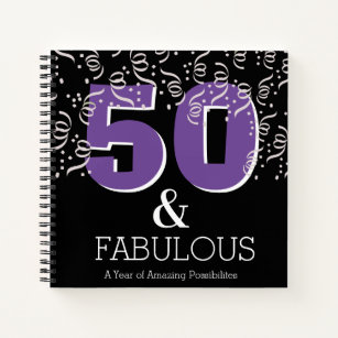 50 und Fabulous Geburtstag Notizblock