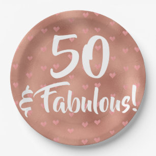 50 und Fabulous Geburtstag Pappteller