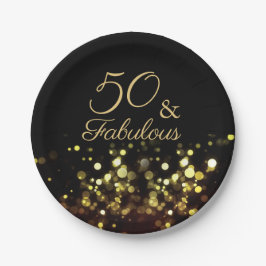 50 und Fabulous Geburtstag Pappteller