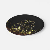 50 und Fabulous Geburtstag Pappteller (Schrägansicht)