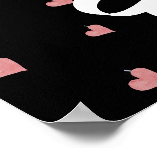 50 und Fabulous Geburtstag Poster (Ecke)