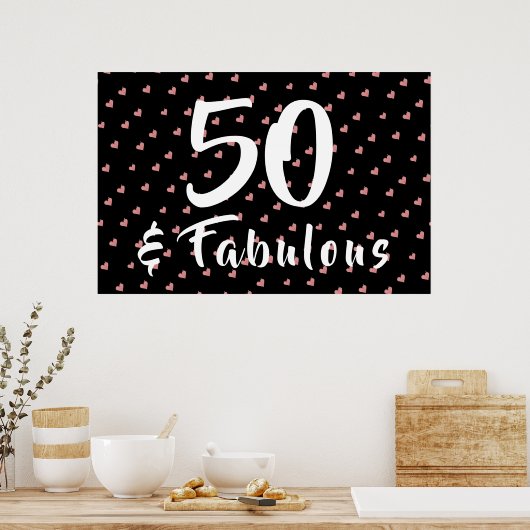 50 und Fabulous Geburtstag Poster (Küche)
