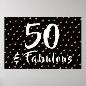 50 und Fabulous Geburtstag Poster (Vorne)