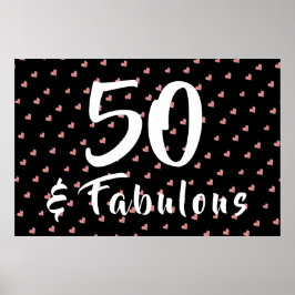 50 und Fabulous Geburtstag Poster