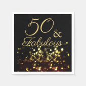 50 und Fabulous Geburtstag Serviette (Vorderseite)