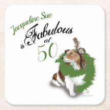 50 und Fabulous Geburtstag Sheltie Hund Grün