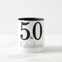 50 und fabulous Geburtstags-Tasse